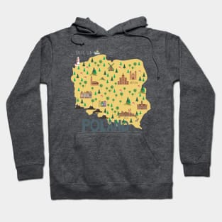 Poland Illustrated Map Hoodie